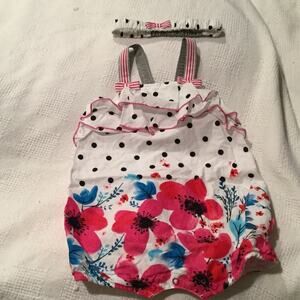 Deux par deux Romper head band 24m worn once